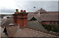 SJ4066 : Rooftops at Chester Racecourse seen from The City Walls by habiloid