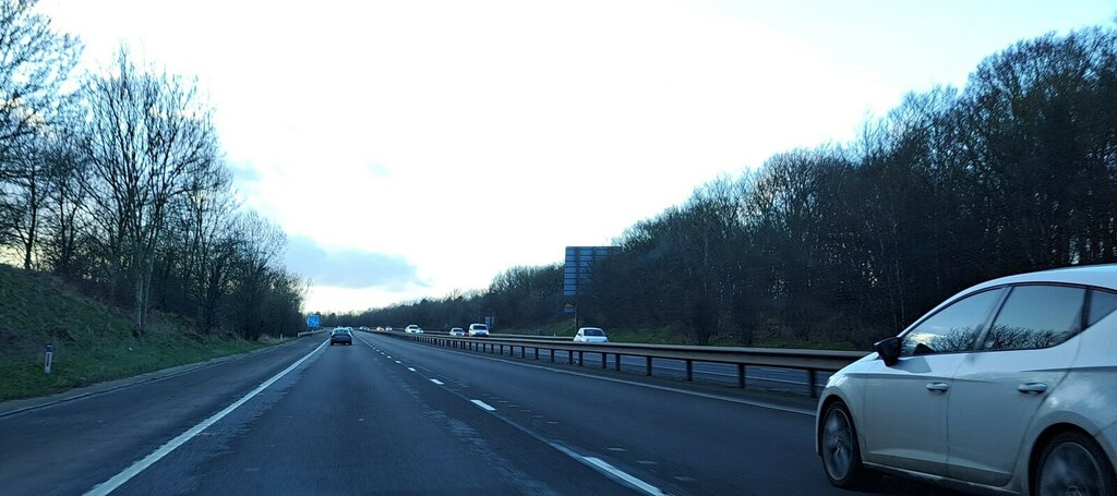 M54 westbound, approaching junction 7 © Christopher Hilton :: Geograph ...