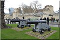 TQ3380 : Cannons in front of the Tower of London by Philip Halling