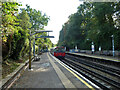 Eastbound train leaving Park Royal station