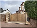 Ornate gateposts, house in Livermead, Torquay