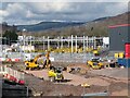 Construction of the new Metro depot at Taffs Well