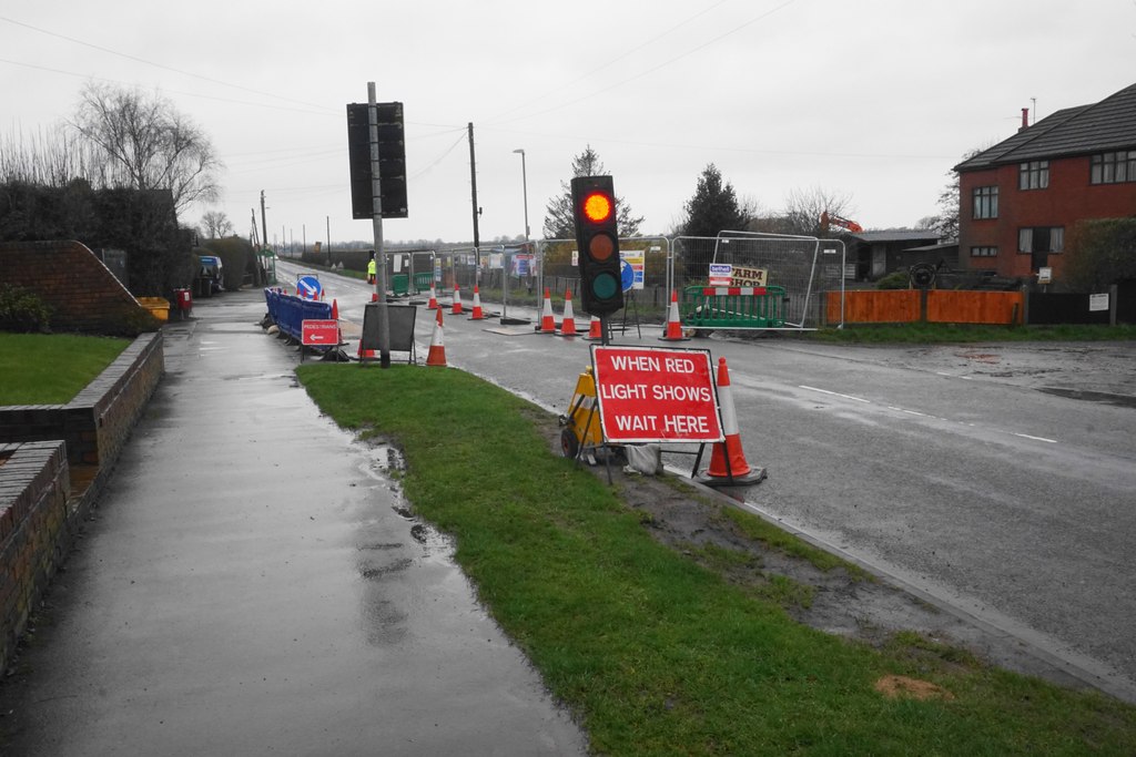 Temporary Traffic Lights On Shore Road © Bill Boaden :: Geograph ...