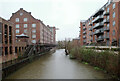 The River Foss seen from Palmer Street footbridge, York