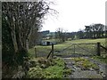 Distant view to an old hillfort, Coed y Castell near Carno