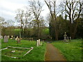 Path down to the lych gate, Hough on the Hill