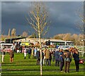 TF9228 : A stormy sky over Fakenham Racecourse by Richard Humphrey