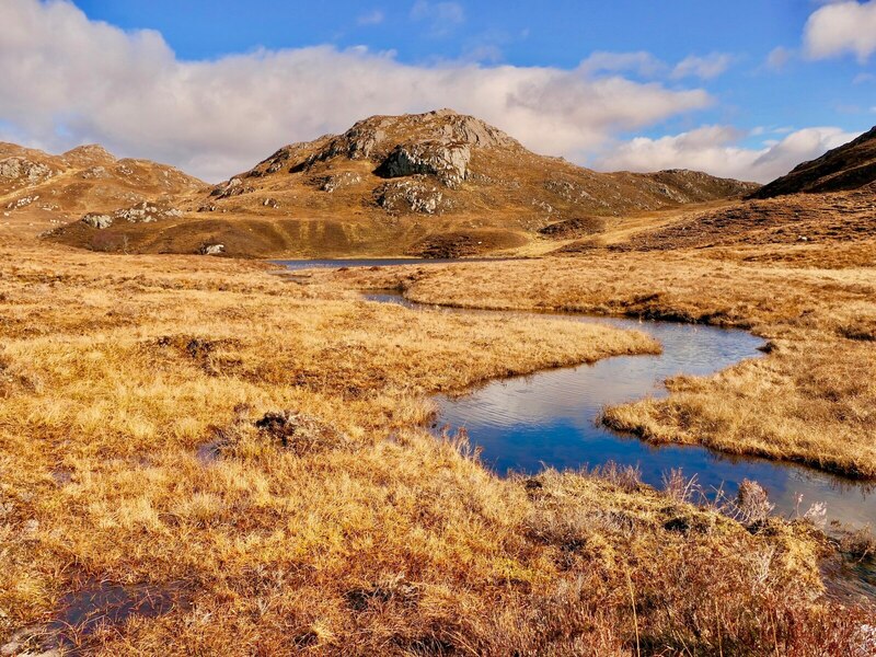 Outflow burn from Lochan Innis Eanruig © AlastairG :: Geograph Britain ...