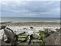 SH9078 : Scoping the sea from Llanddulas beach by Jonathan Hutchins