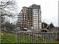 Demolition of the former tax office in Llanishen