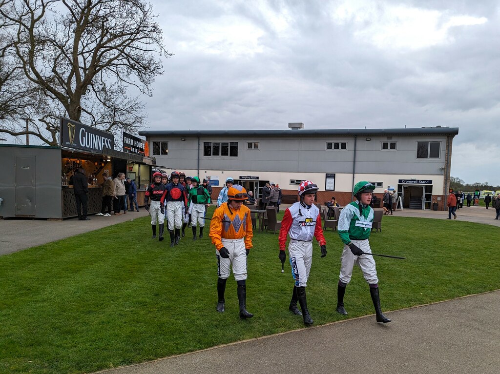 National Hunt jockeys walking to the... © Richard Humphrey :: Geograph ...