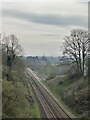 SJ4815 : Railway line heading north out of Shrewsbury by Andrew Shannon
