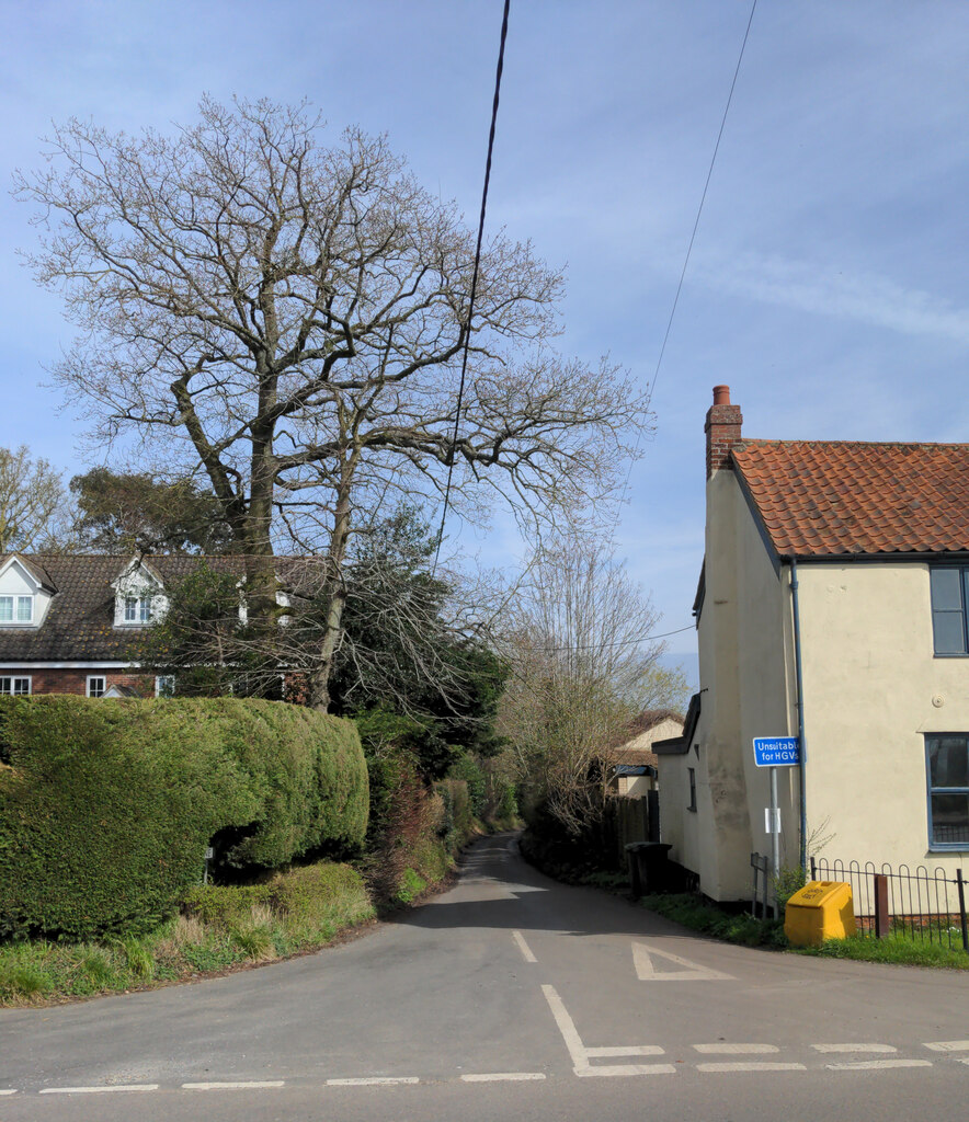 Town Lane seen from Dereham Road,... © habiloid :: Geograph Britain and ...