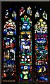 Wellingborough, All Hallows Church: South aisle west window by Evie Hone, 1955