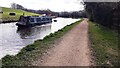 SE0046 : Narrow boat approaching Farnhill Bridge from the south on Leeds & Liverpool Canal by Luke Shaw