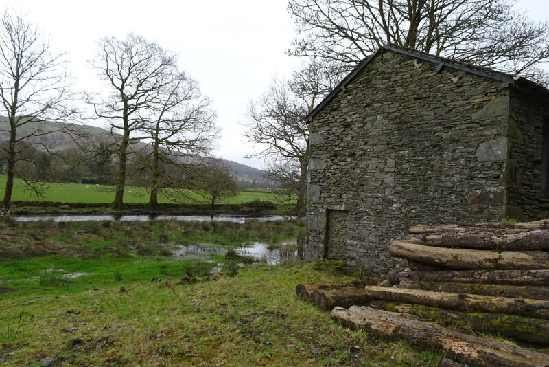 Barn And Flooded River Rothay © Ds Pugh :: Geograph Britain And Ireland