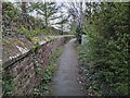 Path beside Longden Road Cemetery