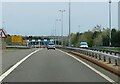 The M6 Toll slip road approaches the toll plaza