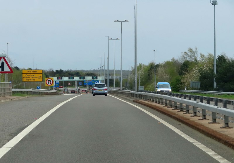 The M6 Toll Slip Road Approaches The © Steve Daniels :: Geograph 