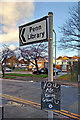 Penn Library sign in Wolverhampton