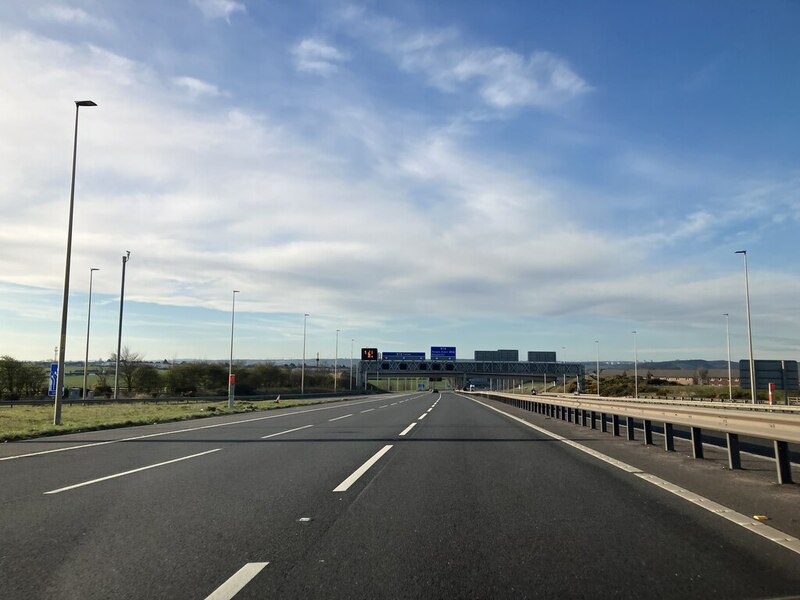 Gantries - M73 southbound © Dave Thompson :: Geograph Britain and Ireland