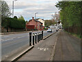 Cycle lane and the A74 at Broomhouse