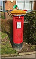 Yarn bombed George VI postbox on North Marine Drive