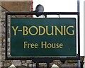 Sign for the Y Bodunig Inn, Dyserth