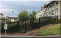 Garden and flats on Thurcaston Road, Mowmacre Hill