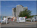 Demolition of the former tax office in Llanishen