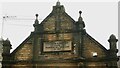 Datestone on the Sarah Lund almshouses, Pudsey