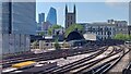 View from the northern end of platform 1, London Bridge station