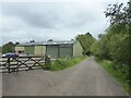 Large shed in storage yard