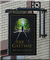 Sign for the Gateway public house