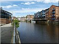 View on the River Aire in Leeds city centre