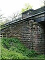 Pipeline by Newton Lane bridge over Chester Millennium Greenway