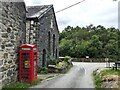 Phone box and chapel in Nantmor village