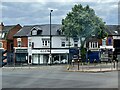 Buildings on the corner of Bristol Road and Oak Tree Lane