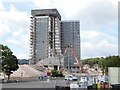 Demolition of the former tax office in Llanishen