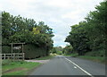 The A360 north passing entrance to Larborough Farm