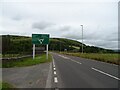 A44 approaching roundabout, Llangurig