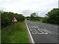 Approaching a bend on the A470