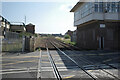 The railway seen from West Dyke Street level crossing, Redcar