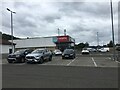 Carpark of Lidl and Home Bargains, Kilsyth