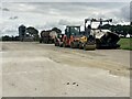 Road rollers on disused runway