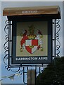 Sign for the Harrington Arms, Bosley