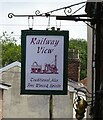 Sign for the Railway View public house