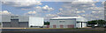 Harrods Aviation hangars at Luton Airport