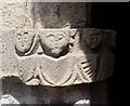 Veryan - St Symphorian - Carved heads on porch (northern)