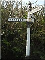 Fingerpost by the B5130, Sibbersfield Lane, Farndon